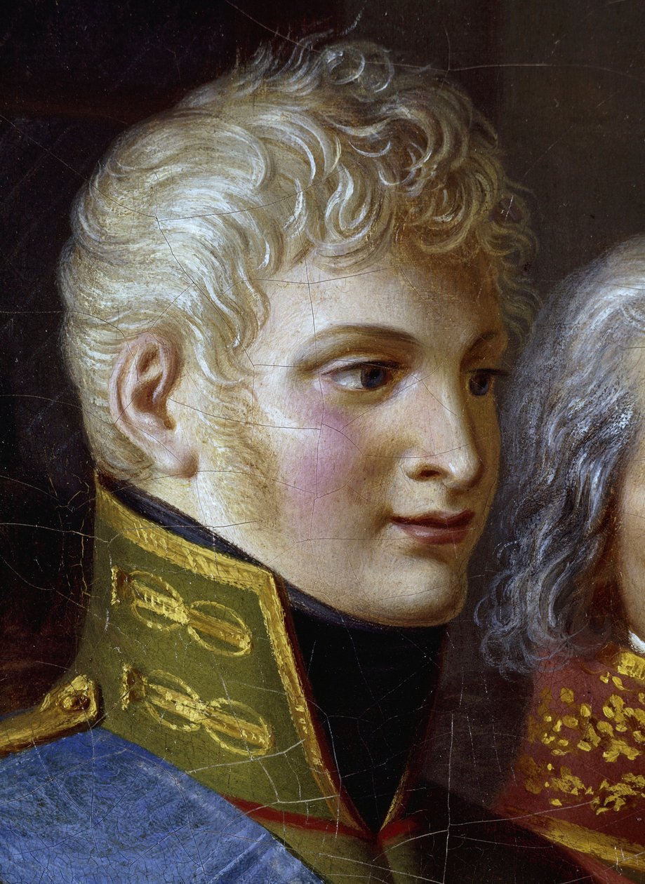 Portrét cara Alexandra I. Ruska, detail (olej na plátně) od Jean Charles Tardieu