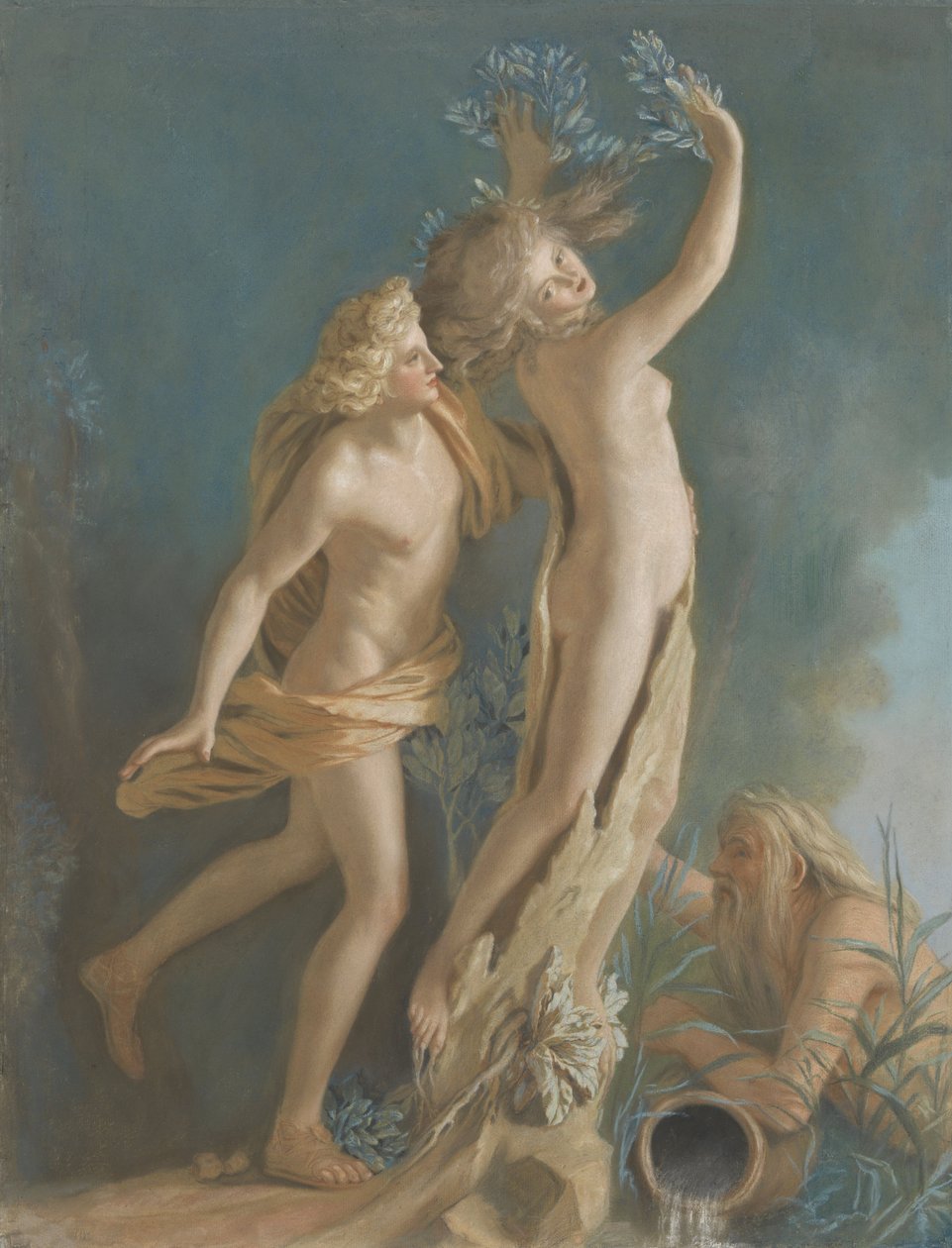 Apollo a Daphne, po Mramorové skupině Lorenza Berniniho v Galleria Borghese, Řím, 1736 od Jean Étienne Liotard