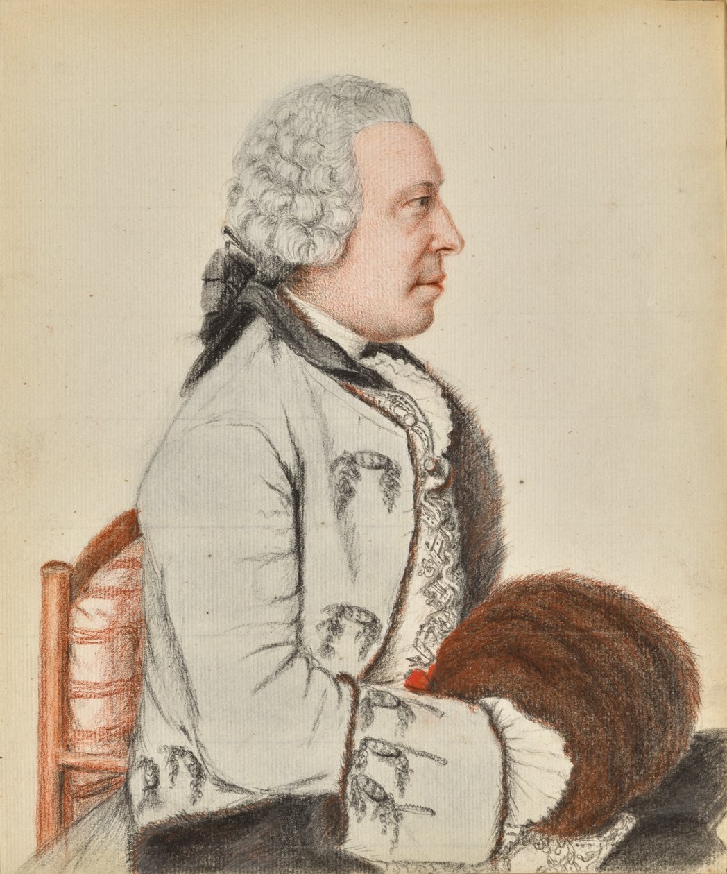Portrét Charlese Benjamina de Langes de Montmirail, barona de Lubières (avers); Portrét Charlese Benjamina de Langes de Montmirail, barona de Lubières (revers) od Jean-Étienne Liotard