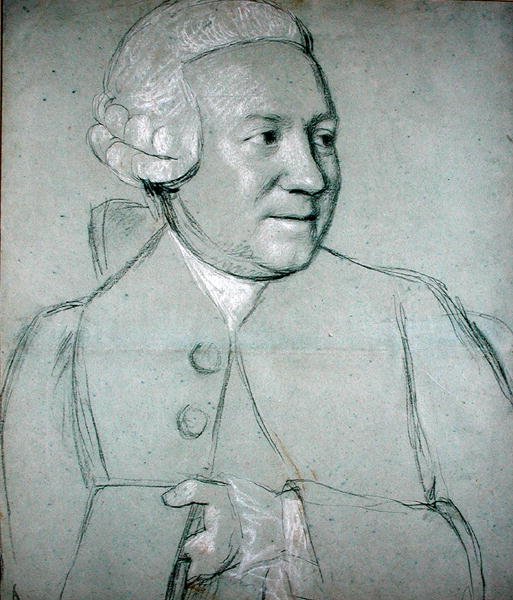 Portrét muže držícího knihu (černá, bílá a červená křída na papíře) od Jean Étienne Liotard