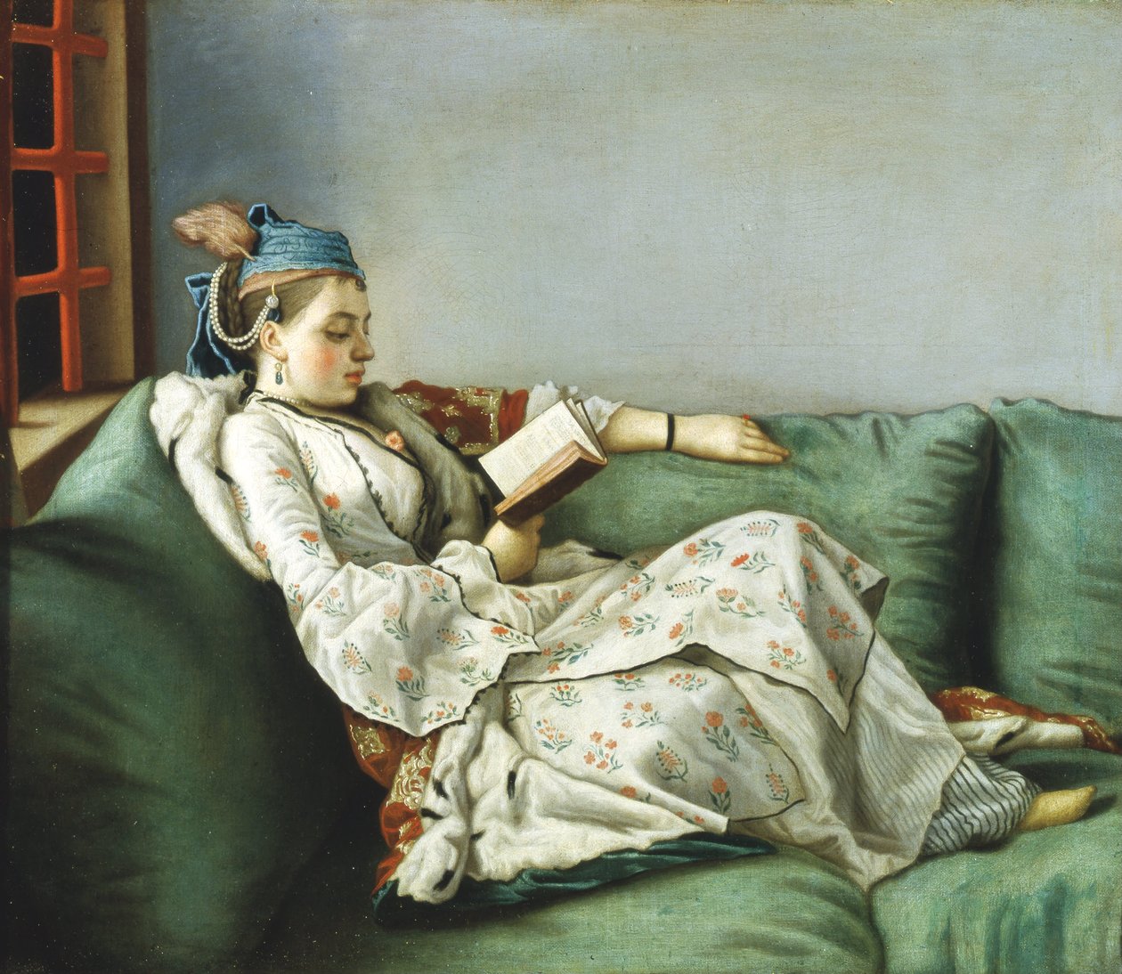 Portrét Maria Adelaide z Francie oblečená v tureckém stylu od Jean Étienne Liotard