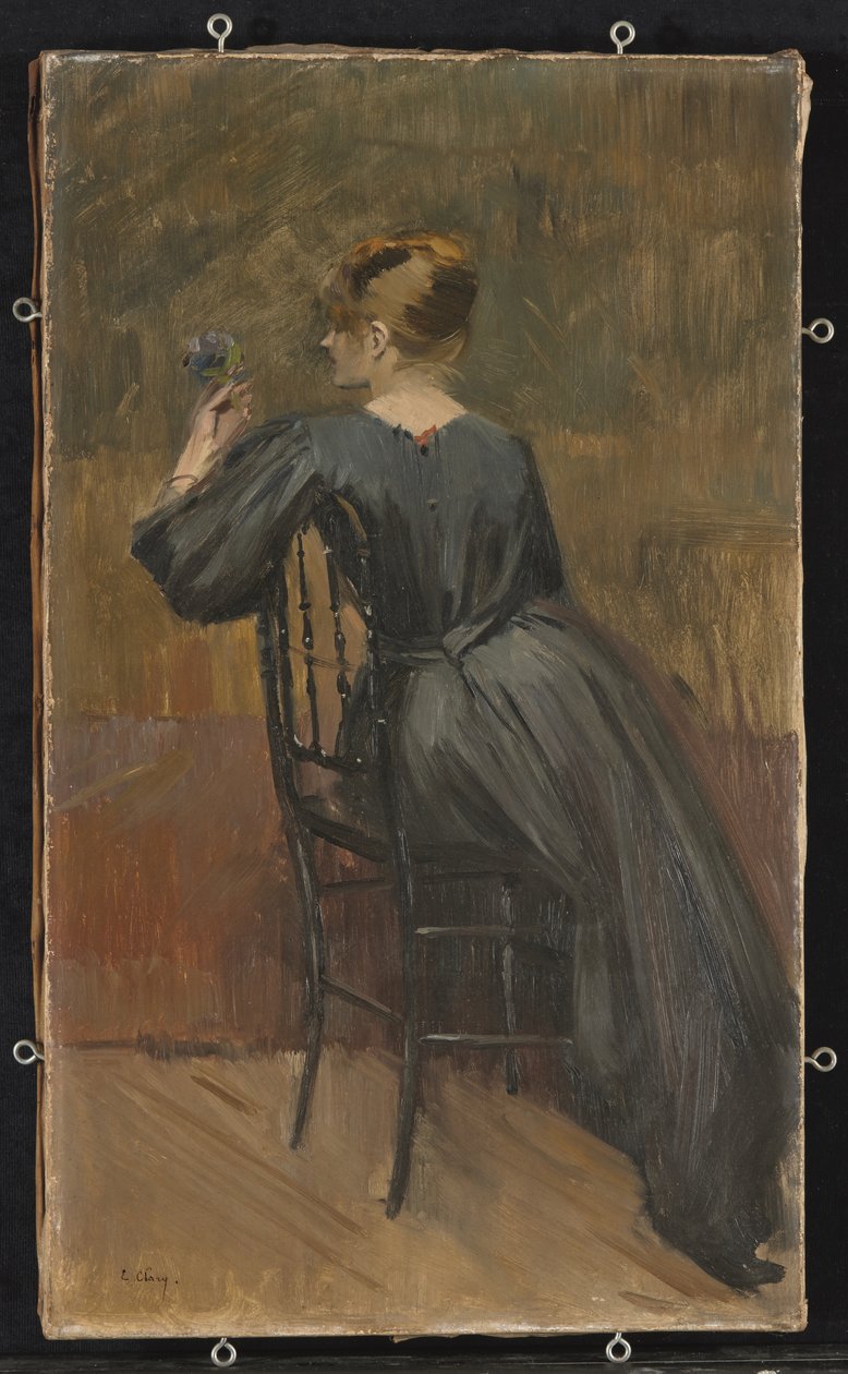 Portrét Suzanne Valadonové (1865-1938), ve věku 20 let, cca. 1885 (olej na plátně) od Jean Eugene Clary
