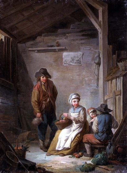 Rolníci ve své chalupě od Jean Francois Clermont