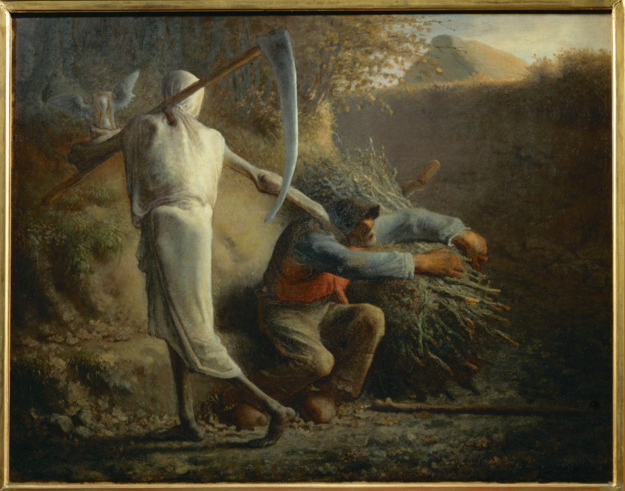 Smrt a dřevorubec (malba na plátně) od Jean-Francois Millet