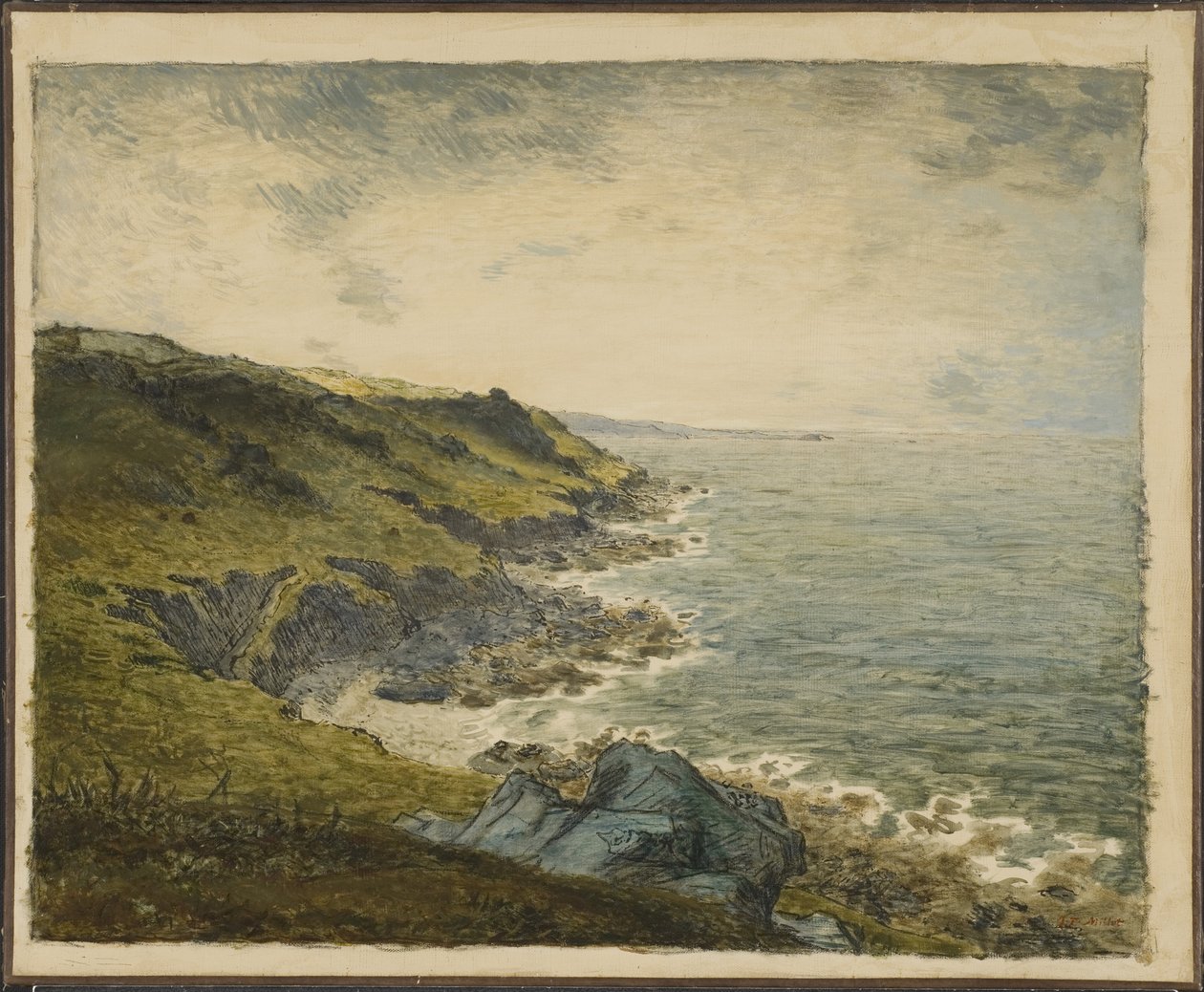 La cote a Greville (Greville Hague) - Pobřeží v Greville, Millet, Jean Francois (1814-1875). Olej na plátně. Rozměr: 60 x 73 cm. Národní muzeum Stockholm od Jean Francois Millet