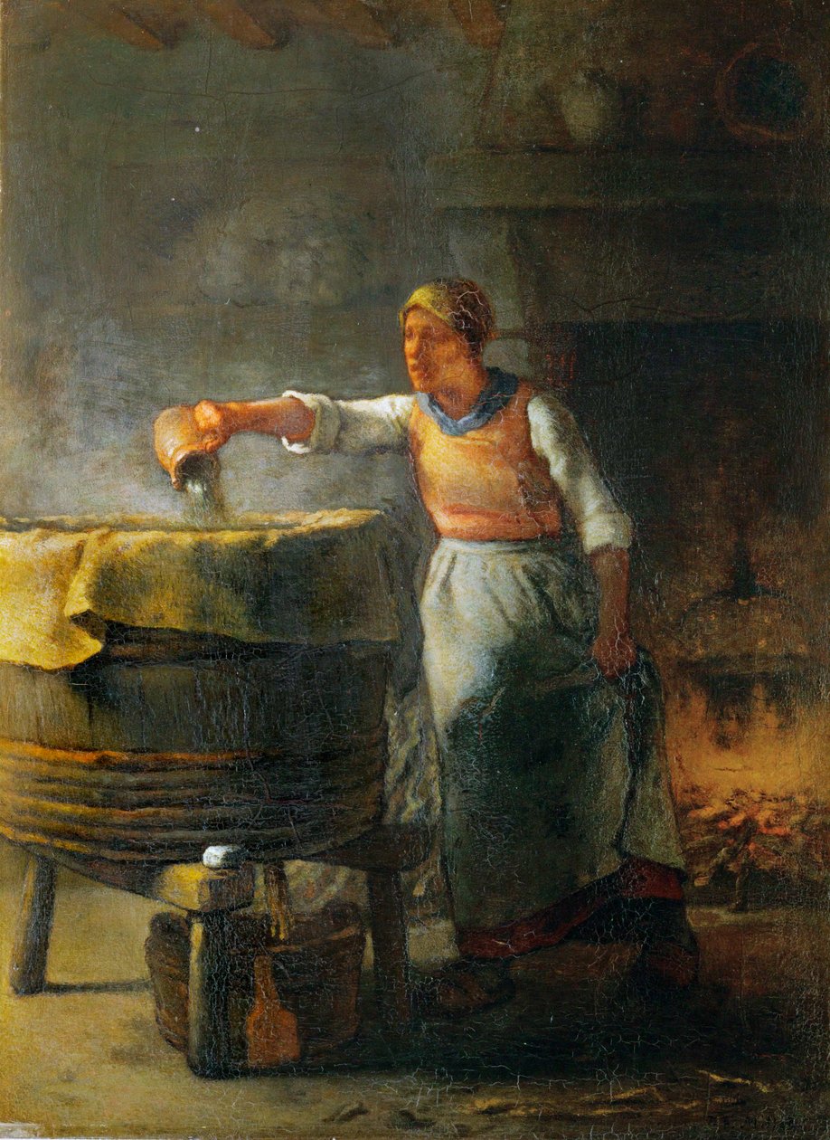 La lessiveuse - pradlena ... od Jean-Francois Millet