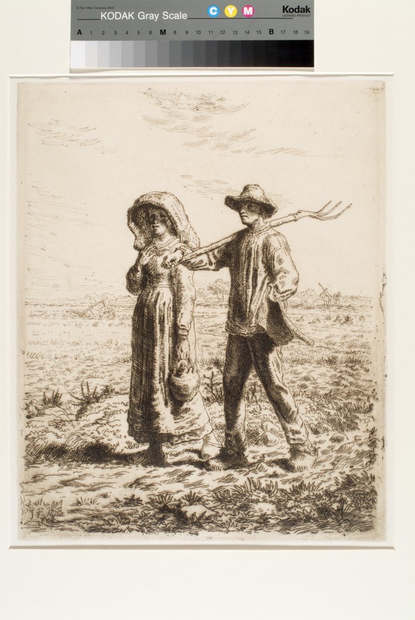 Jít do práce (lept) od Jean Francois Millet