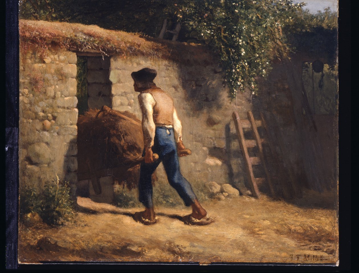 Sedlák s trakařem (olej na plátně) od Jean Francois Millet