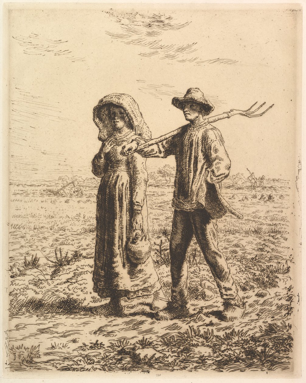 Rolníci jdoucí do práce od Jean-Francois Millet