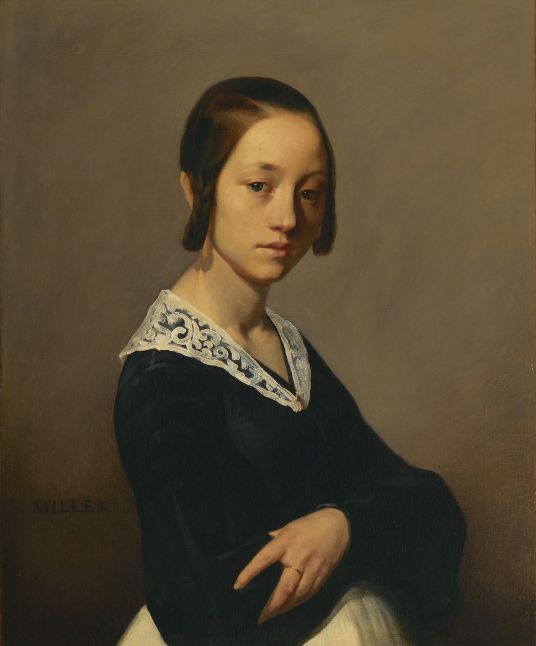 Portrét Louise-Antoinette Feuardentové od Jean-Francois Millet