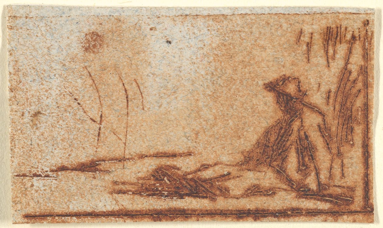 Sitzender Bauer od Jean-Francois Millet