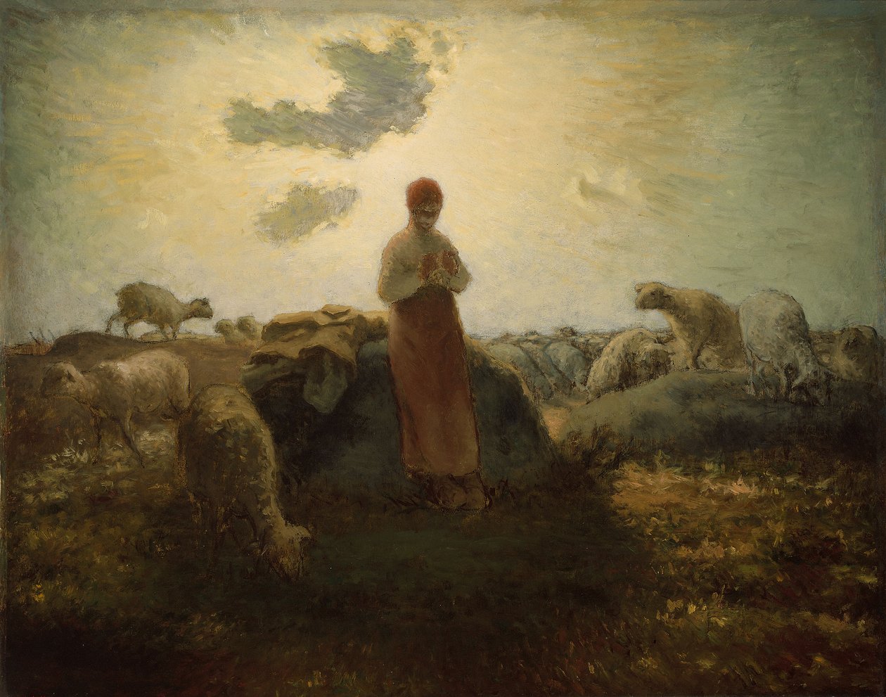 Strážce stáda od Jean-Francois Millet