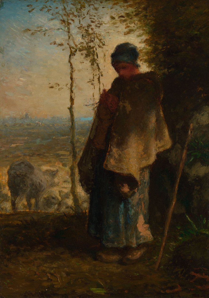 Malá pastýřka od Jean-Francois Millet