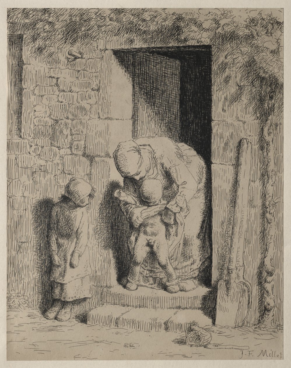 Mateřská opatrnost od Jean-Francois Millet