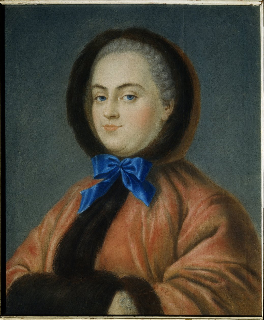 Zima. Portrét princezny Darie Alexejevny Golitsyny (1724-1798). (Zimní portrét princezny Darie Alexejevny Golitsyny). Dílo Jeana Francoise Samsoise (aktivní polovina 18. století), pastel na kartonu od Jean Francois Samsois