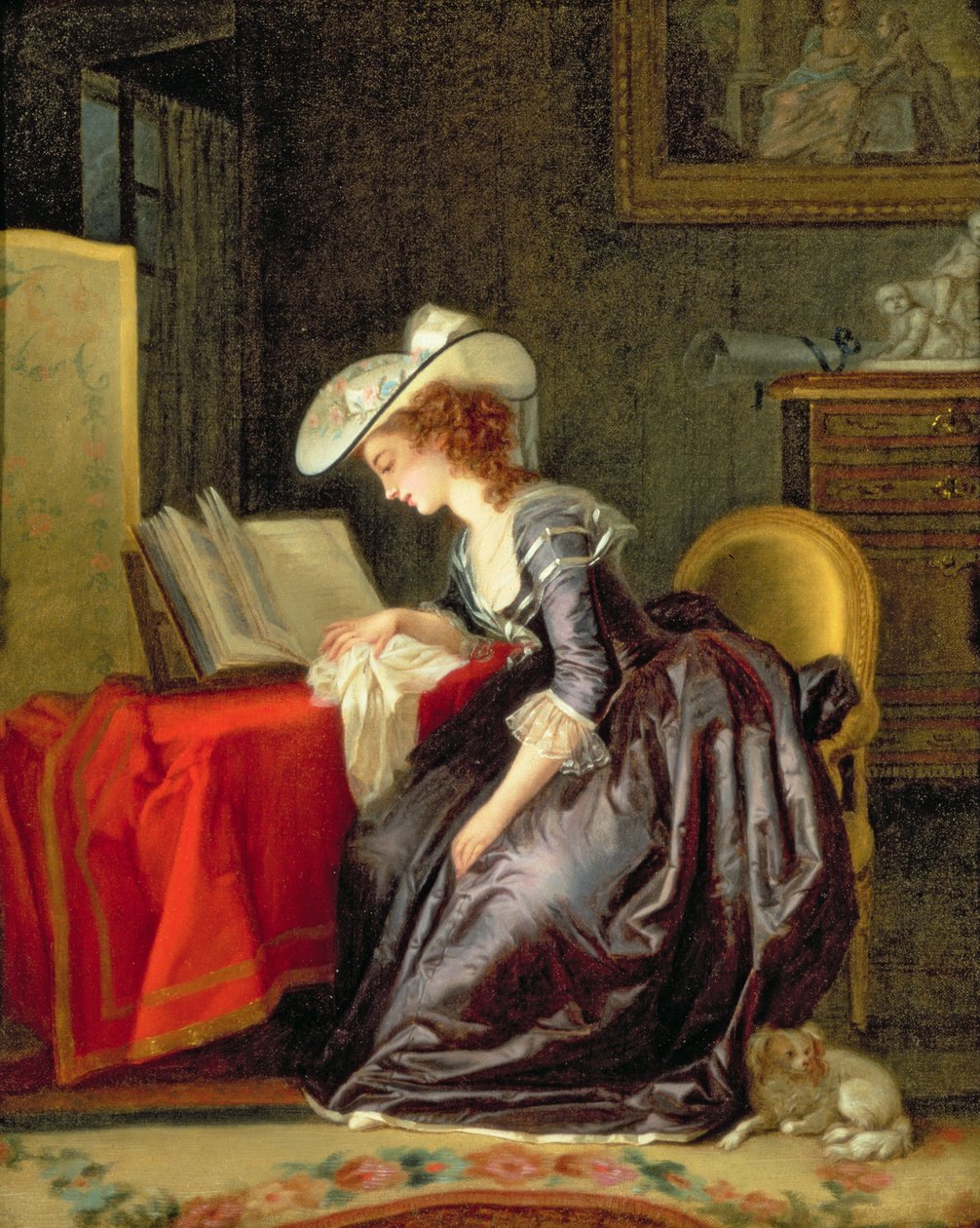 Žena čte knihu od Jean Frederic Schall