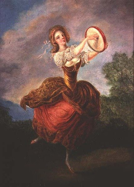 Tanečnice s tamburínou od Jean Frederic Schall