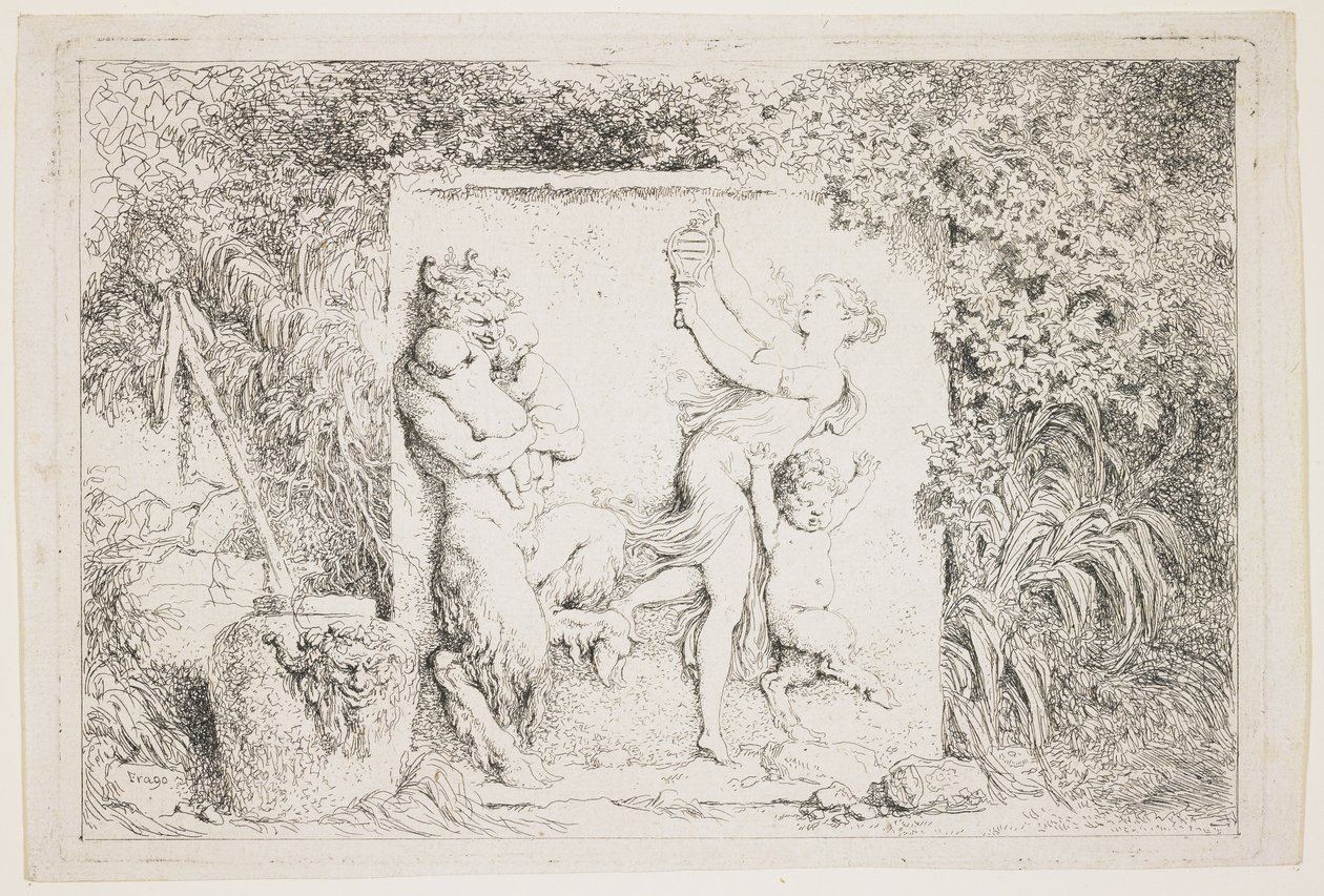 Tanec Satyrů, 1763 od Jean Honore Fragonard