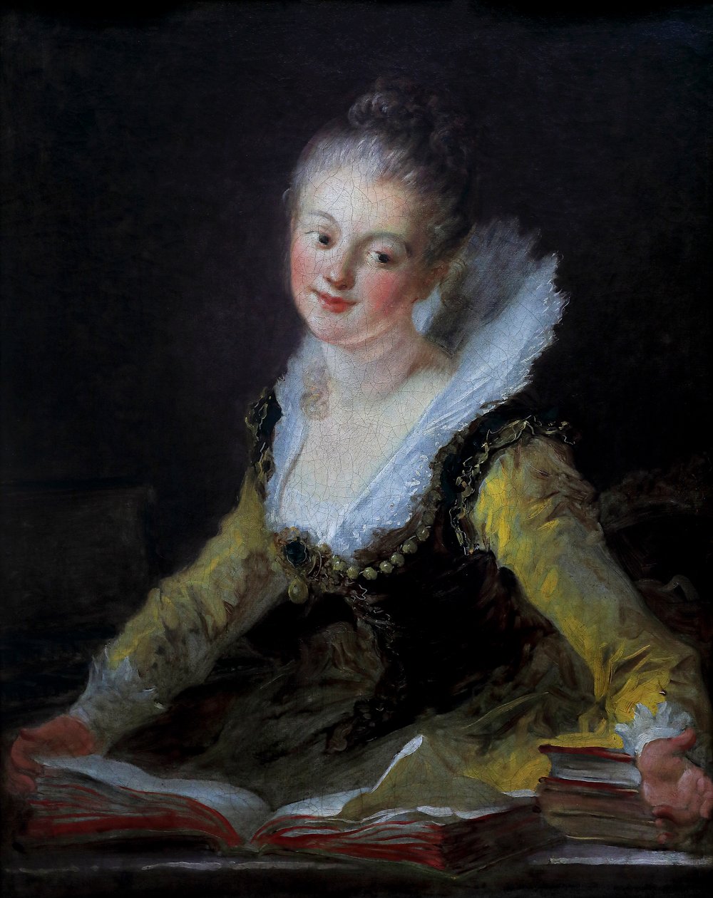 Fantasy Figura. Předpokládaný portrét Anne-Louise Brillon de Jouy od Jean Honore Fragonard