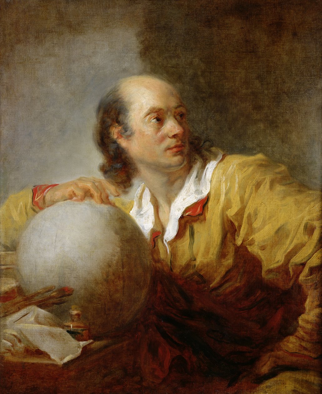 Joseph-Jerome Lefrancois Lalande (1732-1807) (olej na plátně) od Jean Honore Fragonard