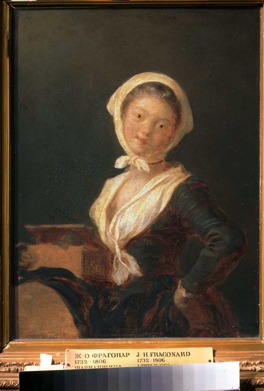 ""Barbarský hráč na varhany nebo portrét mladé savojské dívky"" (Mlýnek na varhany (The Savoyard Girl)) Obraz Jean Honore Fragonard (1732-1806) Puškinovo muzeum, Moskva od Jean Honore Fragonard