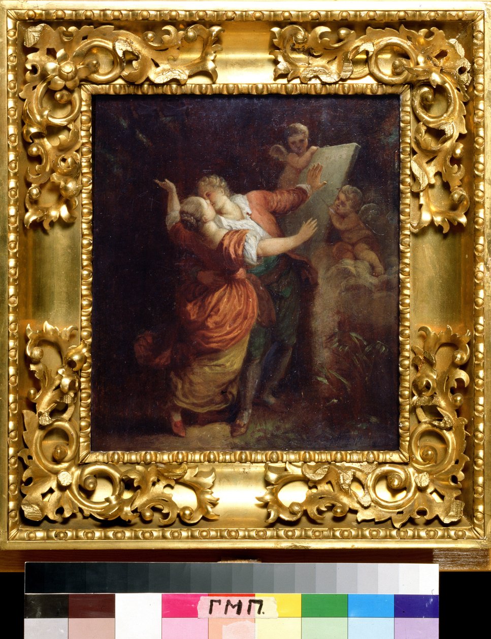 "Přísaha k lásce"" (Přísaha k lásce) Obraz Jean Honore Fragonard (1732-1806) Puškinovo pamětní muzeum z 18. století, Petrohrad od Jean Honore Fragonard