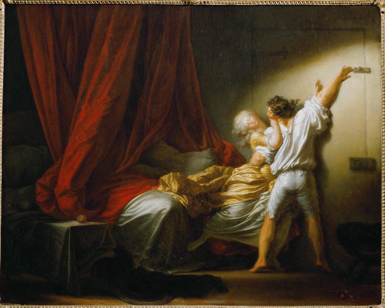 Le verrou - Šroub cca 1777 ... od Jean Honore Fragonard