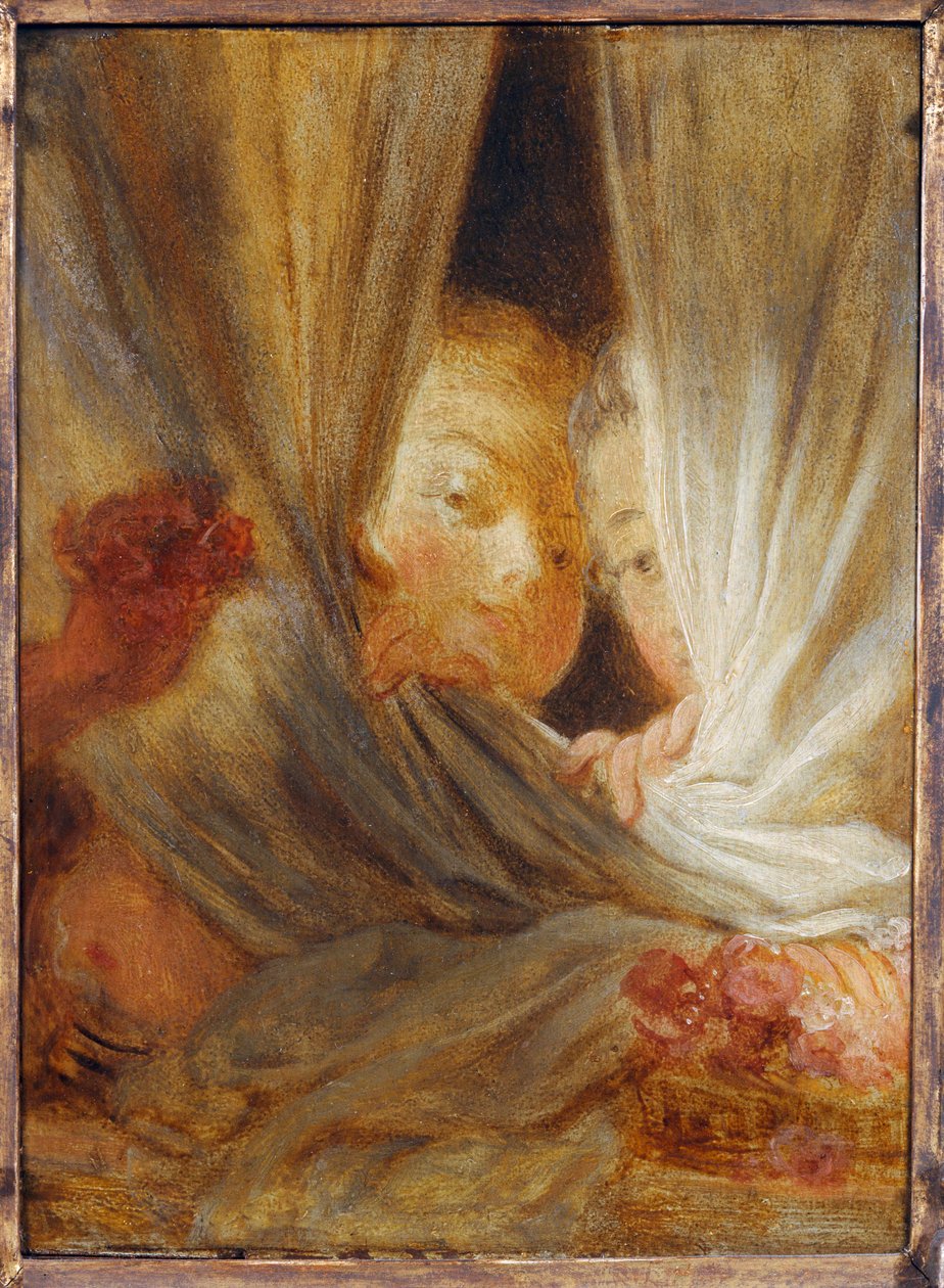 Les curieuses - Dvě zvědavé dívky ... od Jean Honore Fragonard