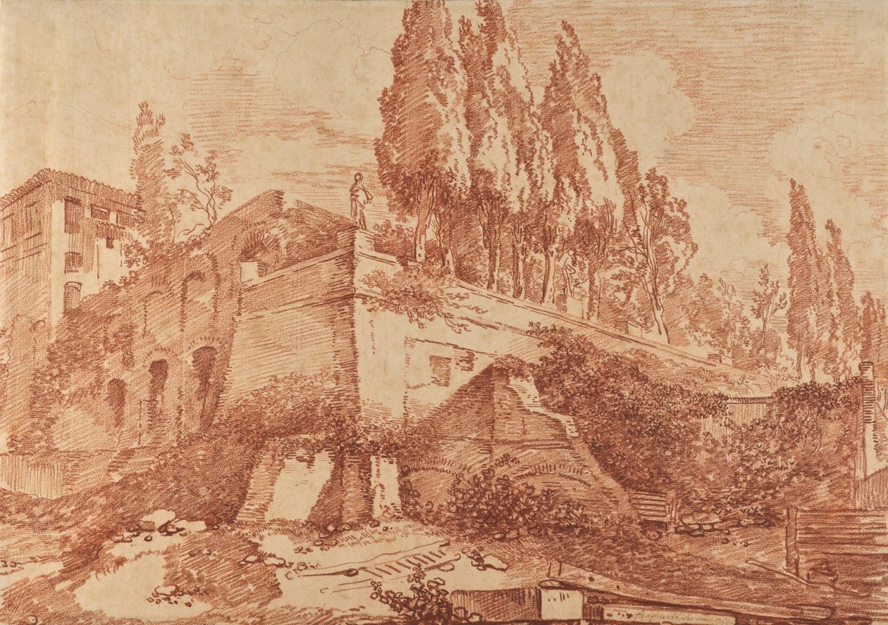 Ruinen eines Kaiserpalastes, Rom od Jean-Honore Fragonard