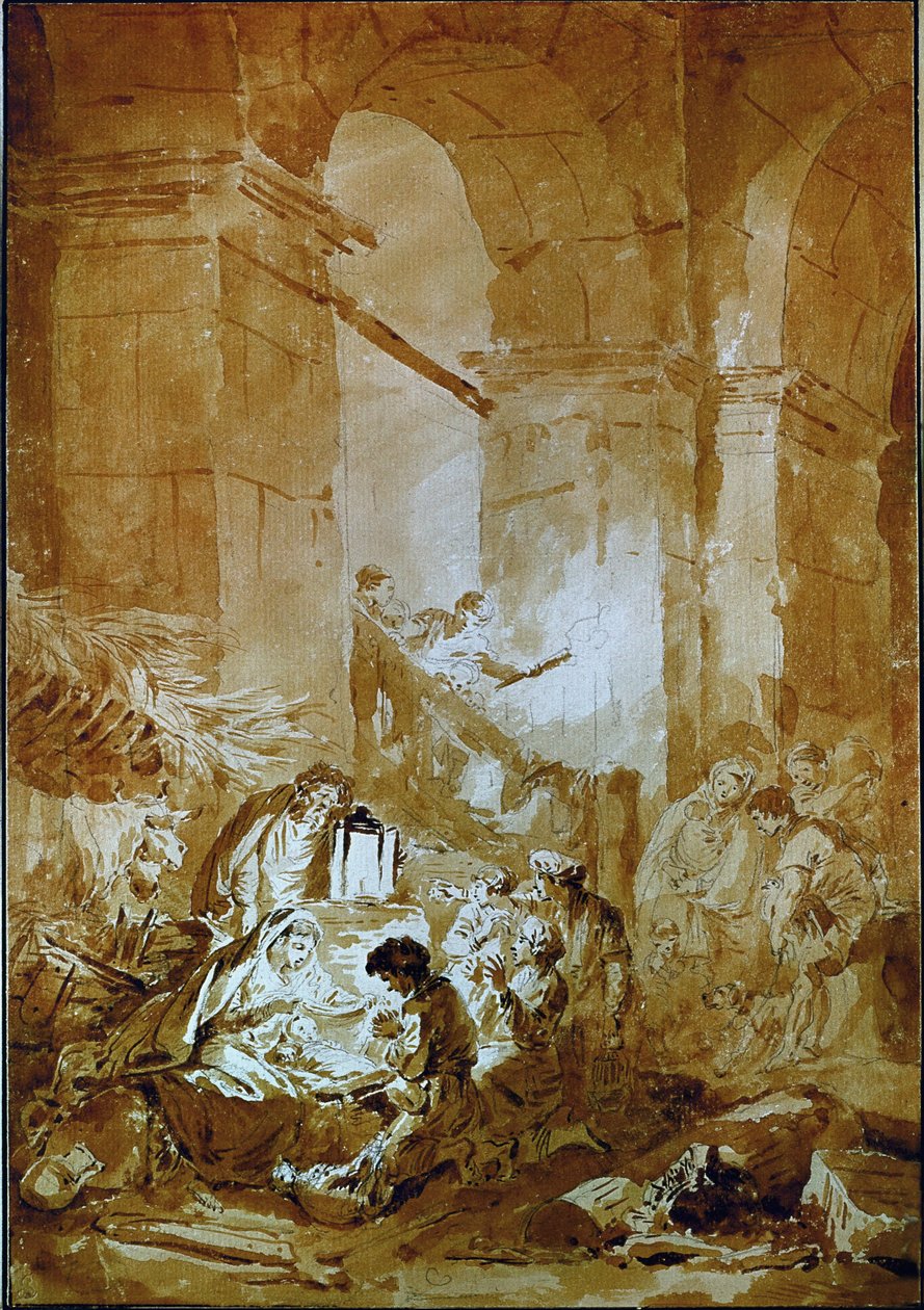 Klanění pastýřů od Jean-Honore Fragonard