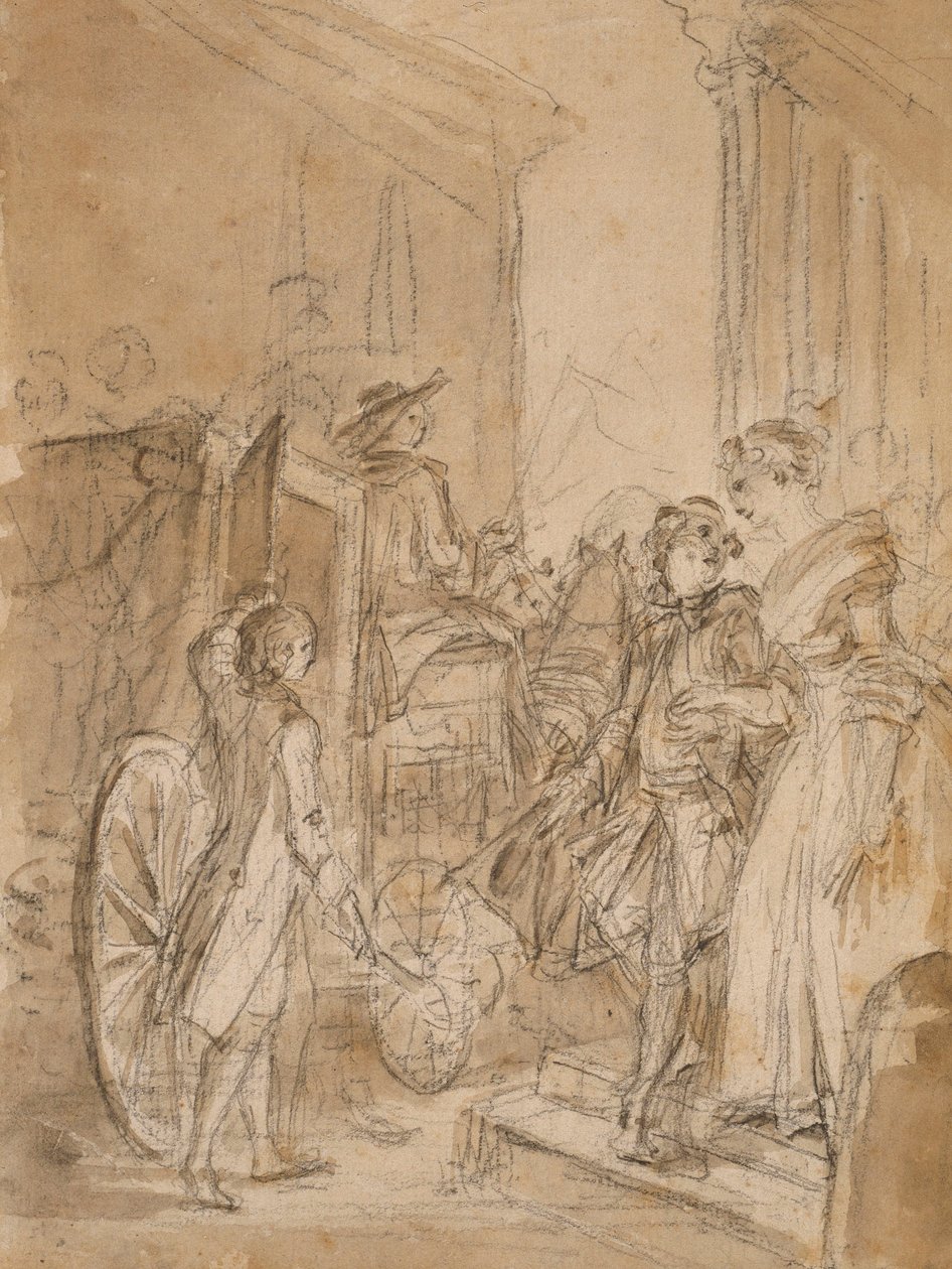 Odjezd autobusem od Jean-Honore Fragonard