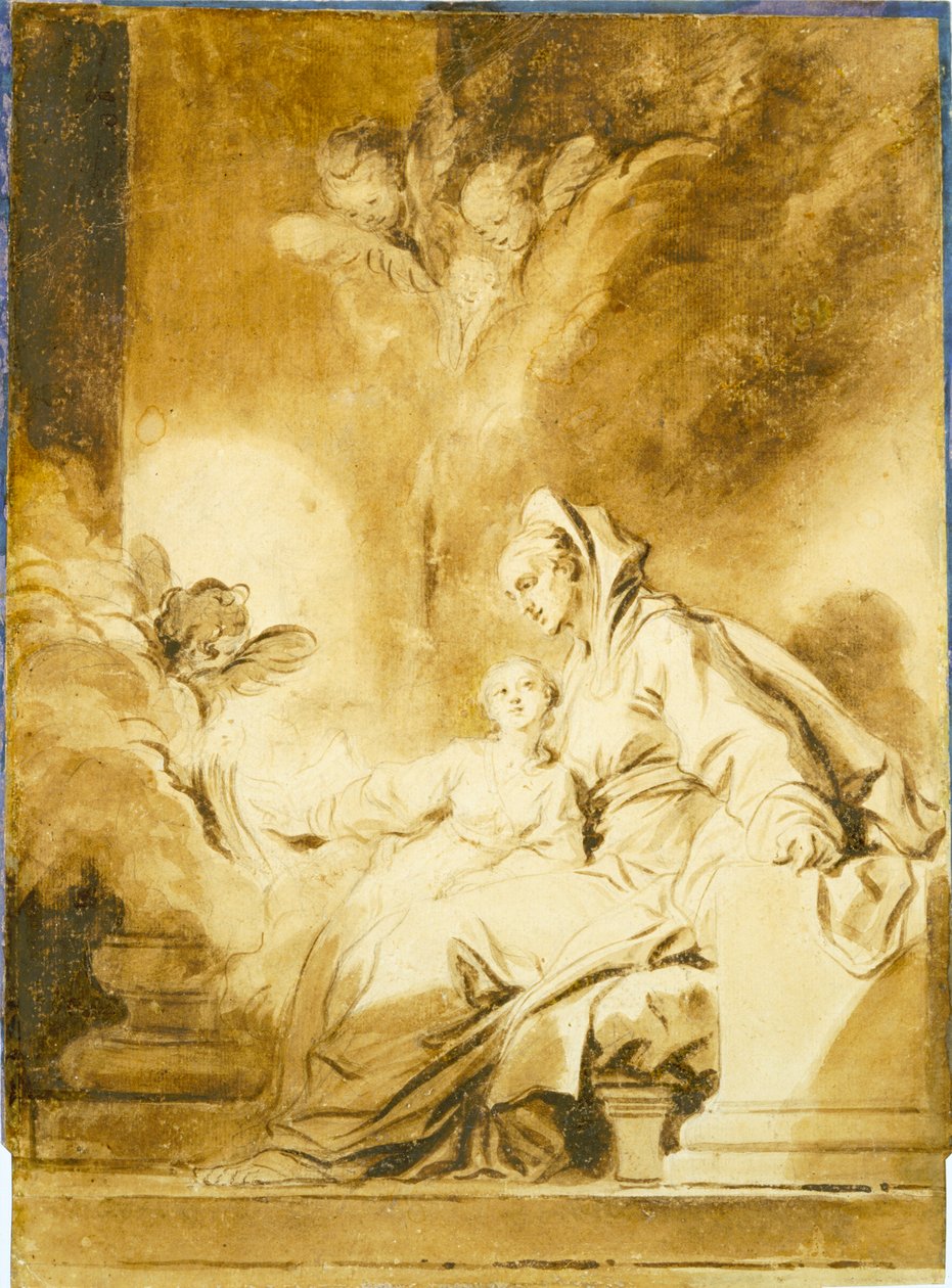 Die Erziehung der Jungfrau od Jean-Honore Fragonard