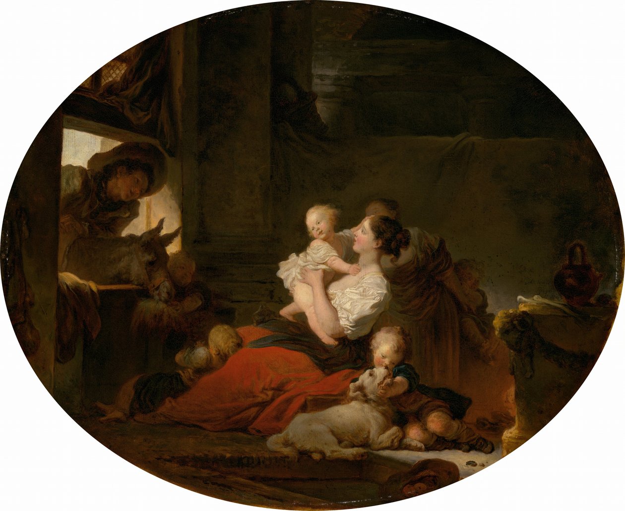 Šťastná rodina, asi 1775 (olej na plátně) od Jean-Honore Fragonard