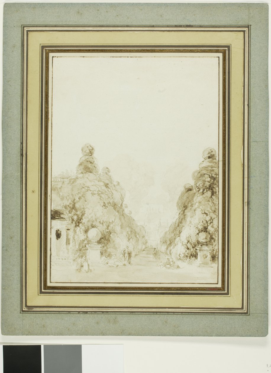 Pohled na park v Saint-Cloud od Jean-Honore Fragonard