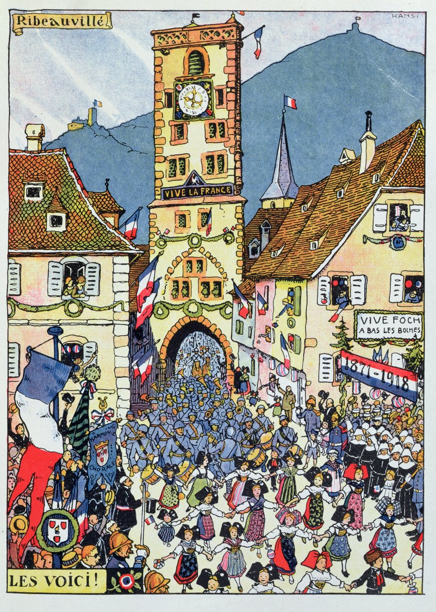 Vstup francouzských jednotek do Ribeauville v Alsasku od Jean Jacques Waltz