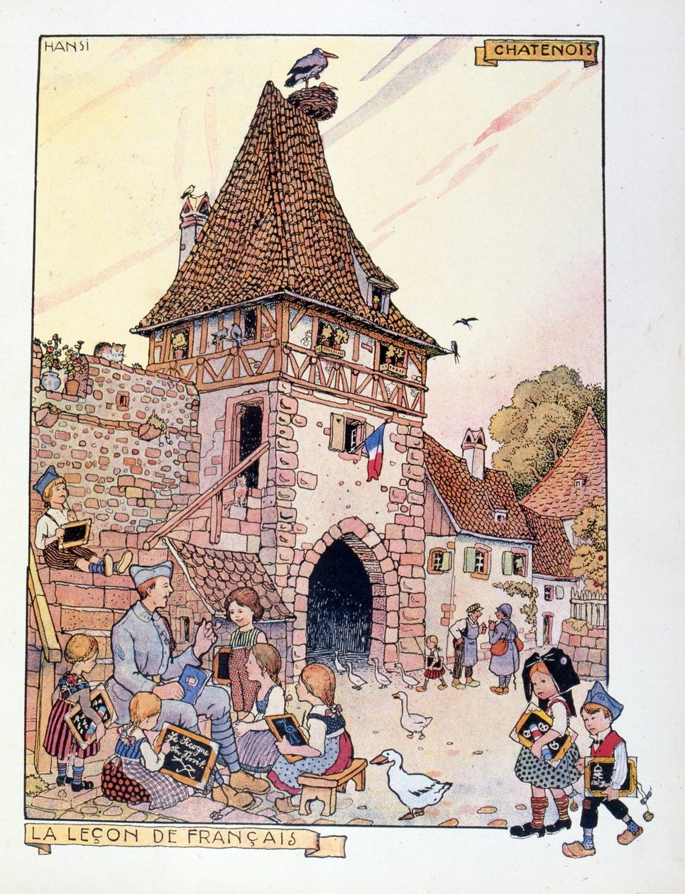Návrat regionu Alsasko Francii, 1919 (ilustrace) od Jean Jacques Waltz
