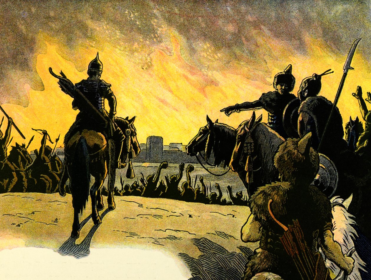 Dětem vypráví příběh Alsaska; Les huns; od Jean Jacques (1873 1951) Waltz