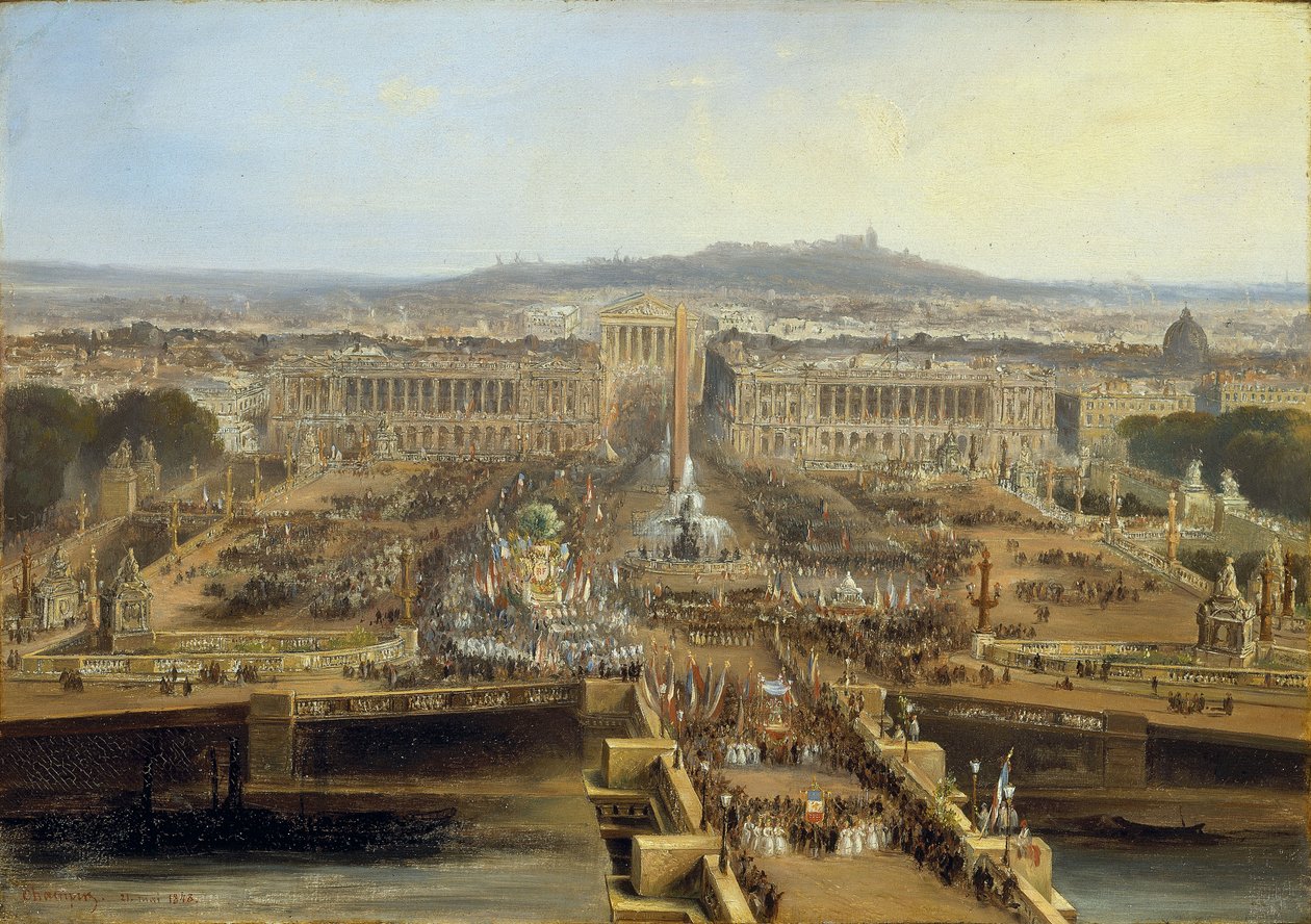 Oslava nové ústavy, Place de la Concorde, 21. května 1848 (olej na plátně) od Jean Jacques Champin