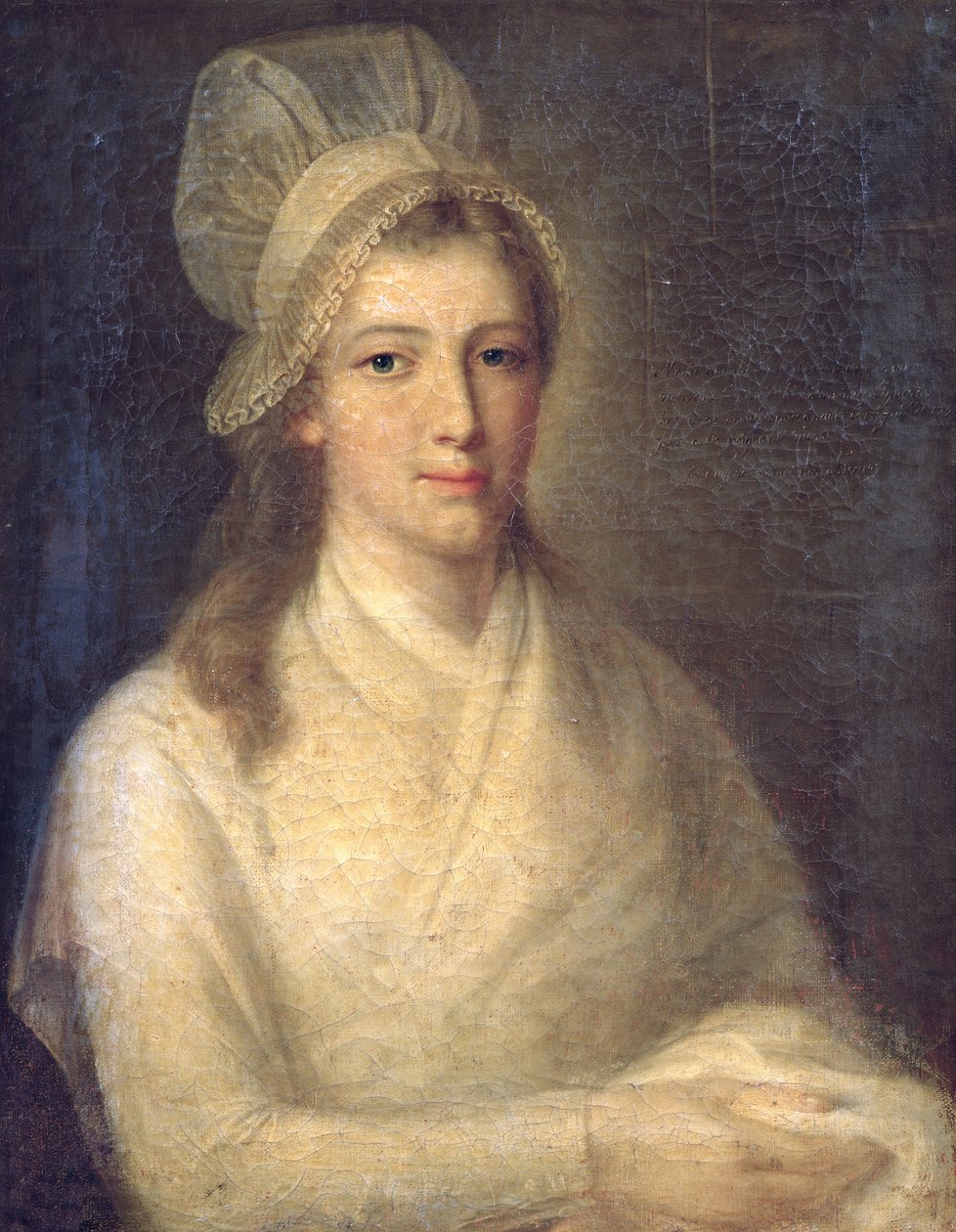 Charlotte Corday (1768-93) (olej na plátně) od Jean Jacques Hauer