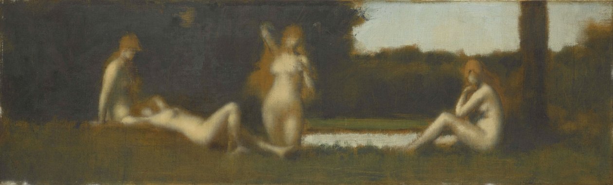 Nymfy vycházející z lázně, po roce 1877 (olej na plátně) od Jean Jacques Henner
