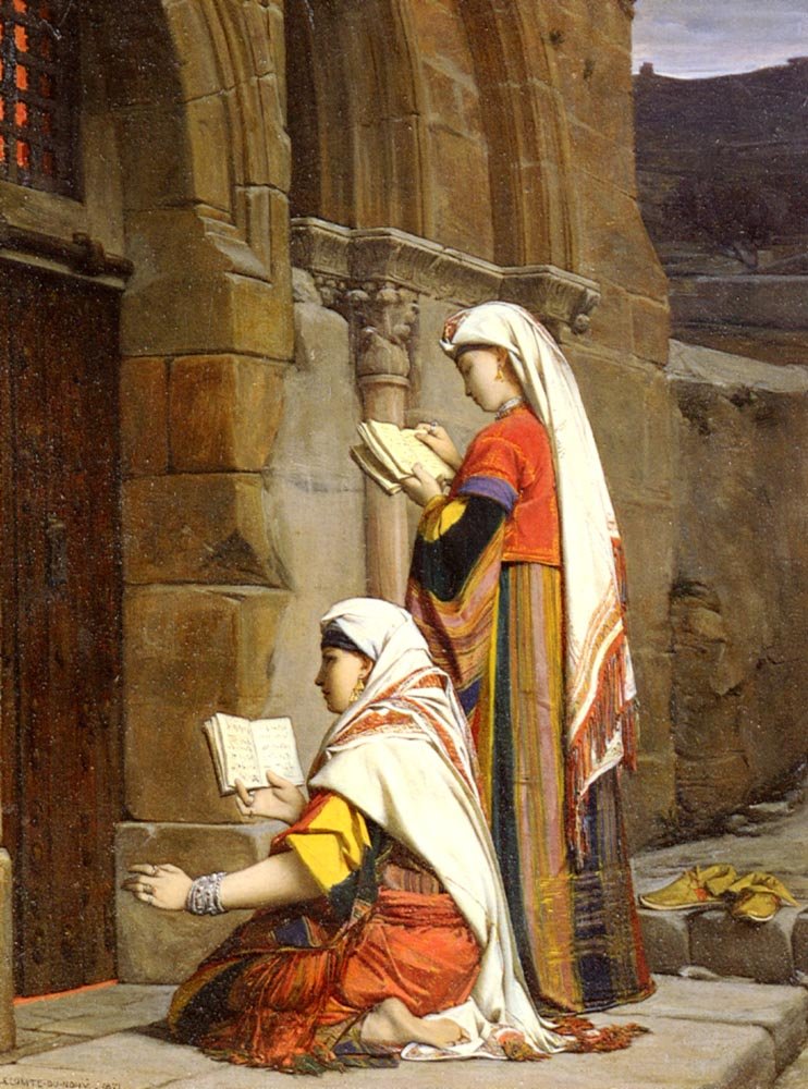 Chretiennes Au Tombeau De la Vierge, Jeruzalémské křesťanské ženy u hrobu Panny Marie, Jeruzalém od Jean Jules Antoine Lecomte du Nouy