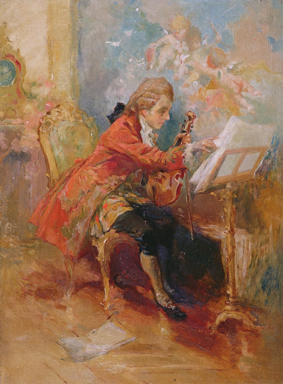 Mozart hraje na housle od Jean Louis Ernest Meissonier