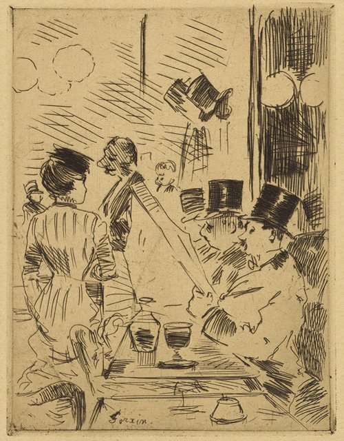 Cafe de la Nouvelle-Athenesn od Jean Louis Forain