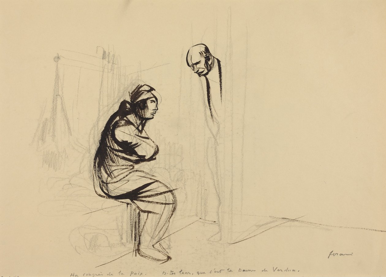 Na mírovém kongresu, cca 1919 (inkoust) od Jean-Louis & Caran D