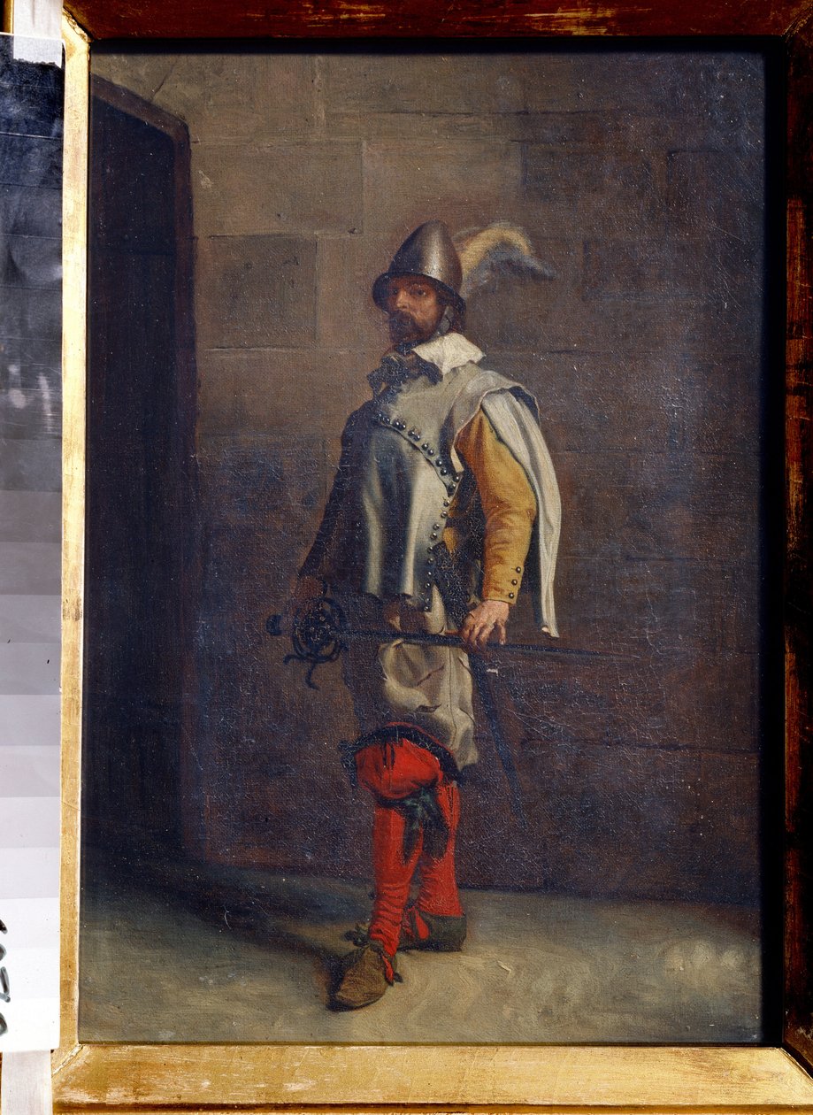 Huguenot (Huguenot). Protestantský francouzský kalvinista během náboženských válek. Obraz Ernest Jean Louis Meissonier (1815-1891). Olej na plátně. francouzské umění. Státní muzeum umění, Tula (Národní muzeum Tula, Rusko) od Jean Louis Ernest Meissonier