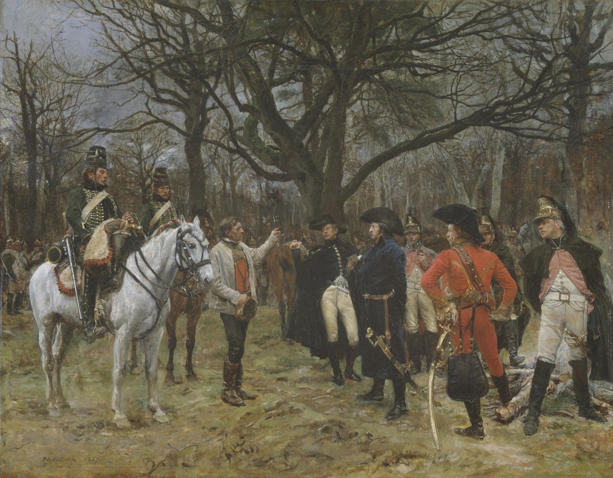 Informace - Generál Desaix a rolník od Jean Louis Ernest Meissonier