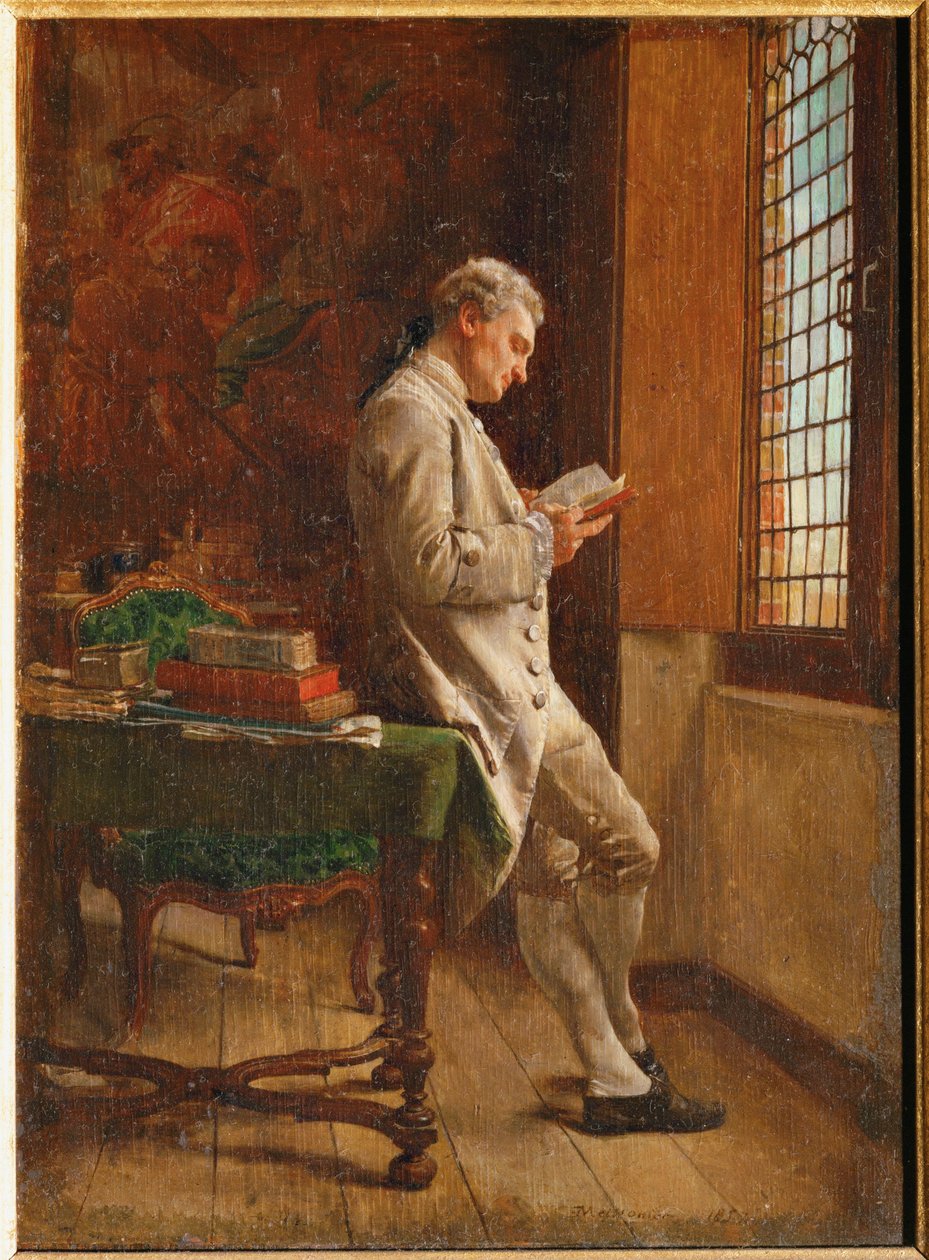Le liseur blanc - čtenář v bílém (dýchá) od Jean-Louis Ernest Meissonier