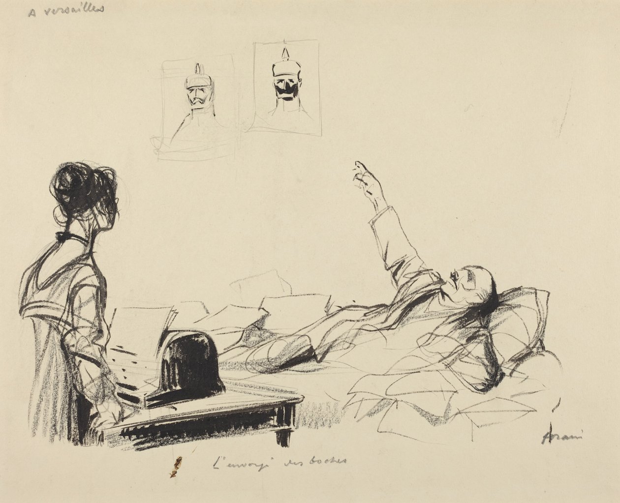 Ve Versailles.  Zpráva od Němců od Jean-Louis Forain