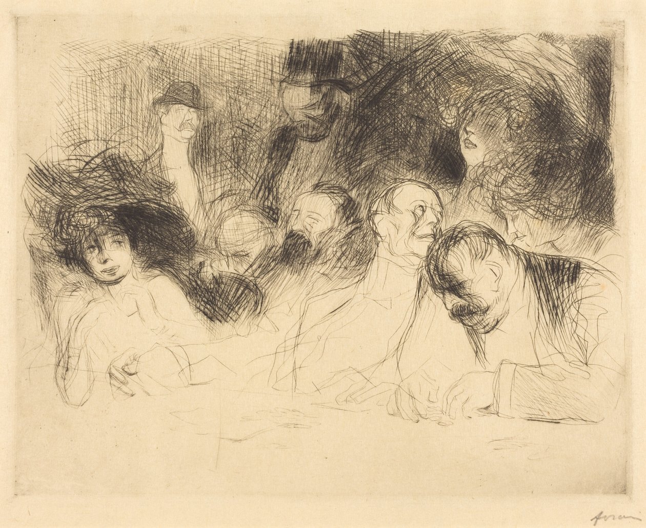 U hracího stolu (první deska) od Jean-Louis Forain