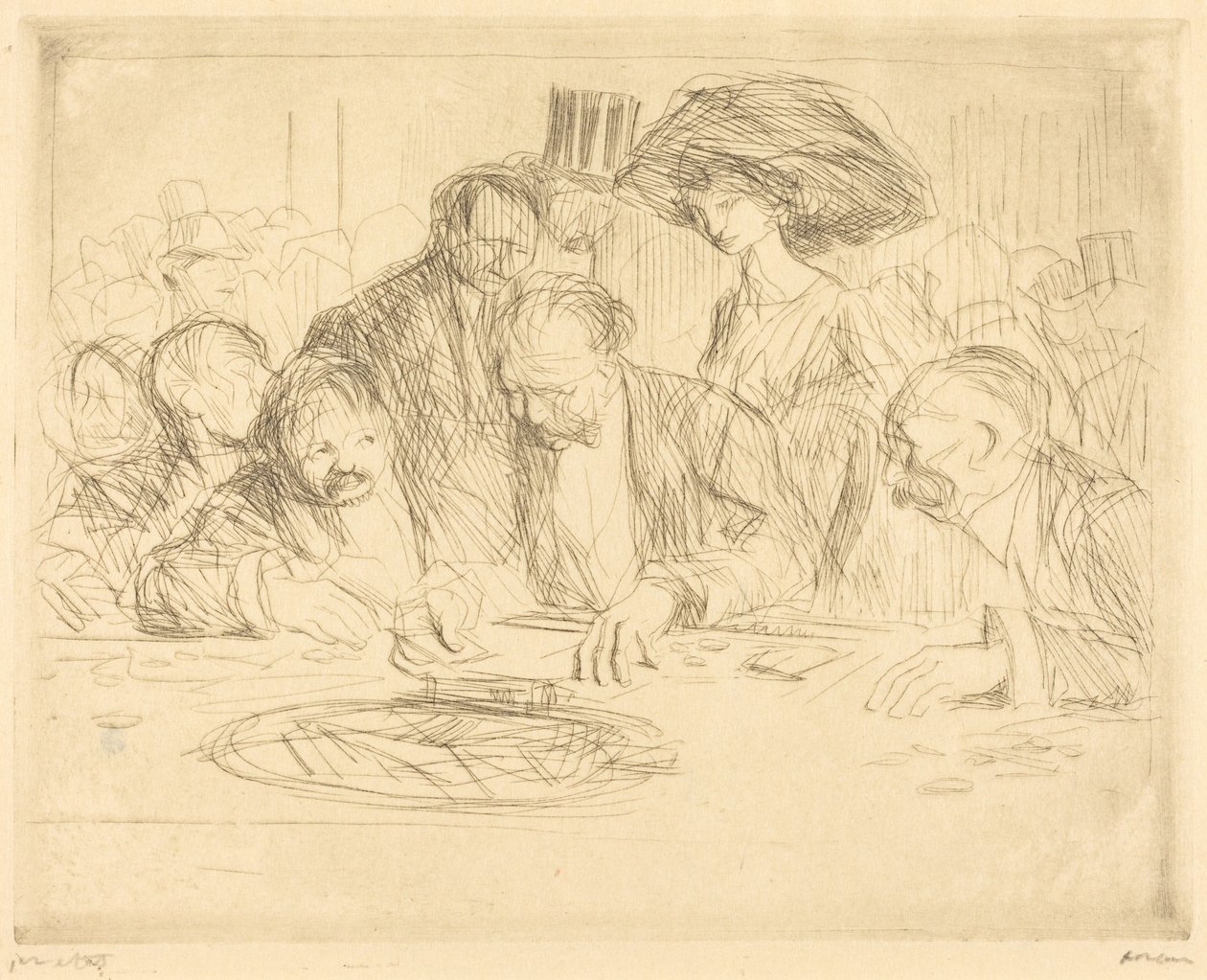 U hracího stolu (2. obrázek) (At the Gambling Table) (druhý obrázek) od Jean-Louis Forain